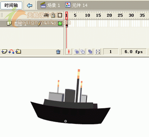 Flash制作碧海蓝天海鸥飞片头动画