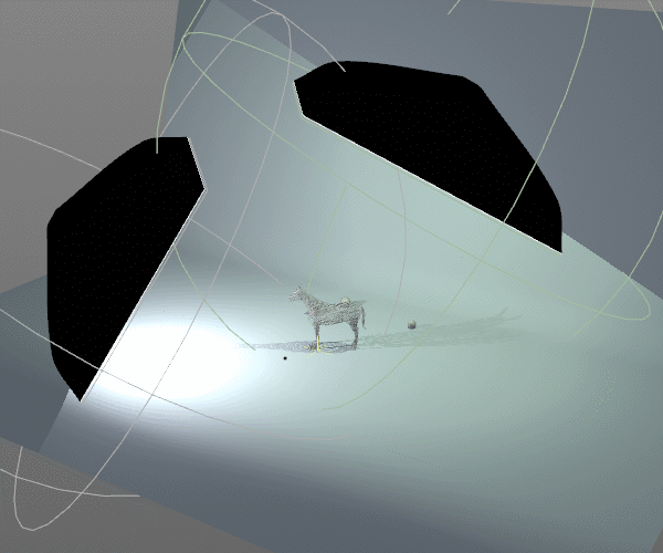 C4D制作破碎的金马模型