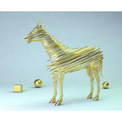 C4D制作破碎的金马模型
