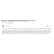 又有新功能！Go 将有生成新模板的 gonew 工具链