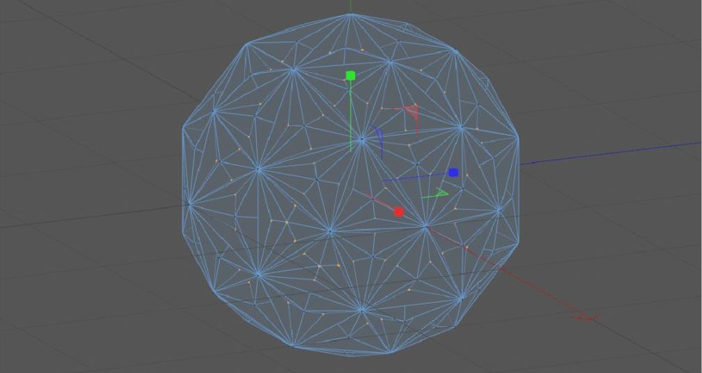 C4D制作多边形球体模型
