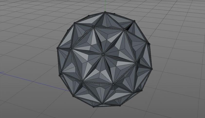 C4D制作多边形球体模型