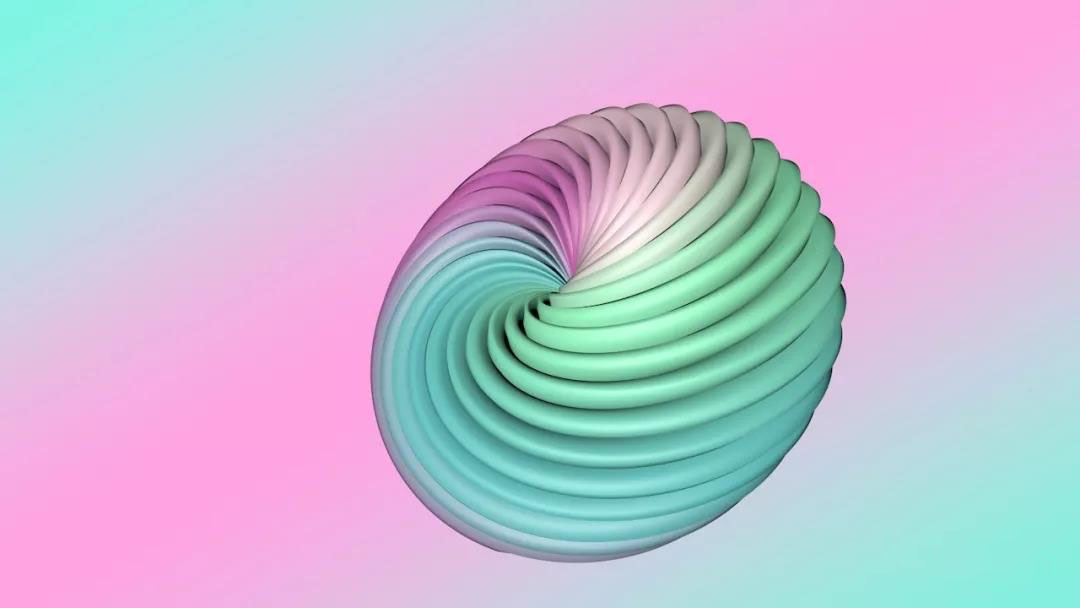 C4D制作渐变螺旋模型