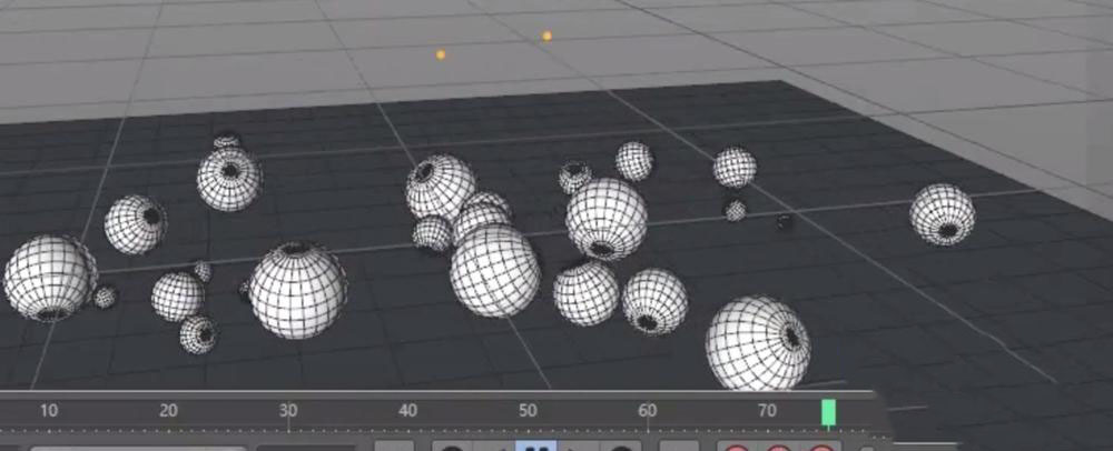C4D制作球体碰撞地面效果