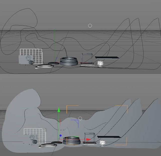 C4D海报建模渲染