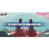 逆水寒手游同性挚缘系统怎么弄