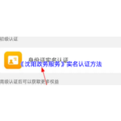 《沈阳政务服务》实名认证方法