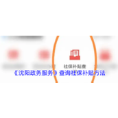 《沈阳政务服务》查询社保补贴方法