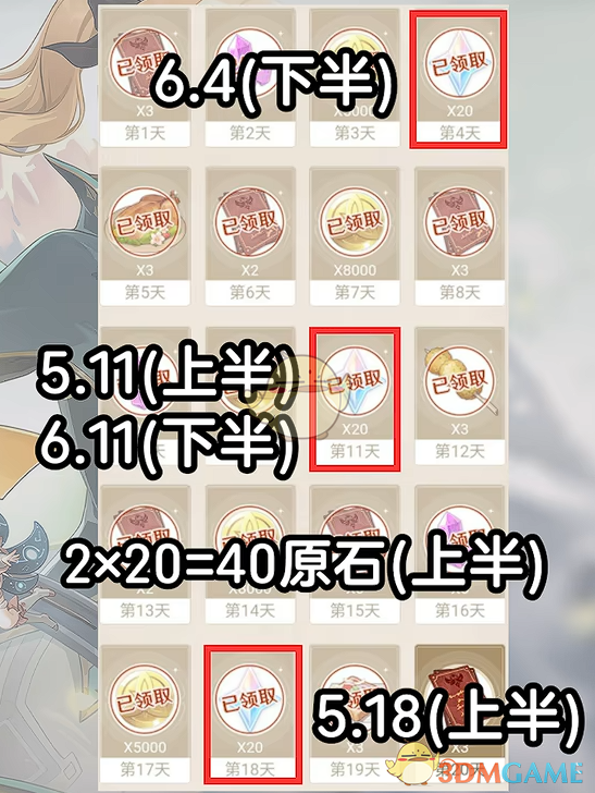 《原神》5.6上半原石数量统计