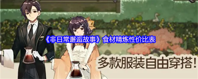 《非日常邂逅故事》食材精炼性价比表