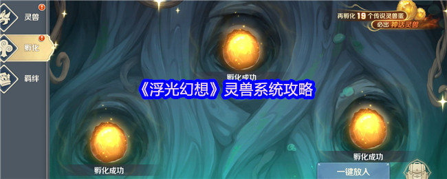 《浮光幻想》灵兽系统攻略
