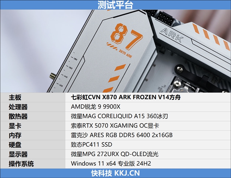 七彩虹CVN X870 ARK FROZEN V14方舟主板评测： 5G网卡+高频内存 锐龙9000舰队新旗舰