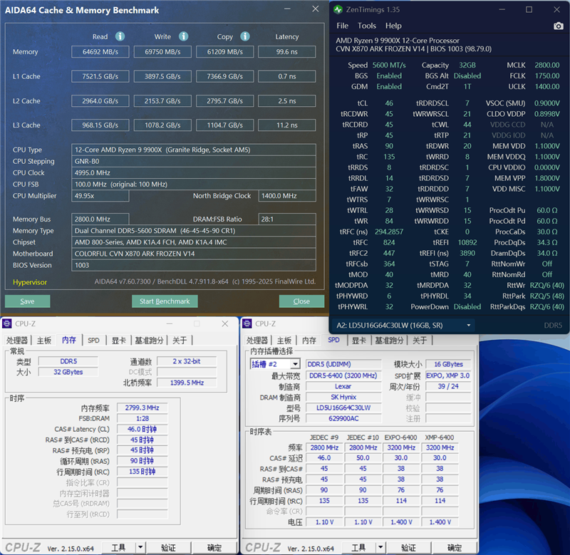 七彩虹CVN X870 ARK FROZEN V14方舟主板评测： 5G网卡+高频内存 锐龙9000舰队新旗舰