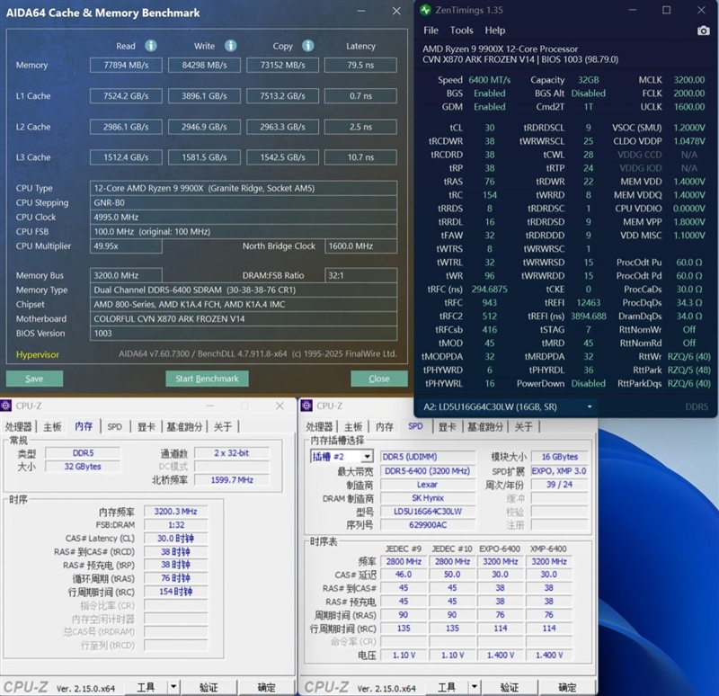 七彩虹CVN X870 ARK FROZEN V14方舟主板评测： 5G网卡+高频内存 锐龙9000舰队新旗舰
