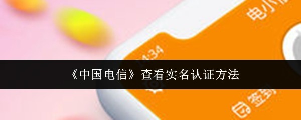 《中国电信》查看实名认证方法