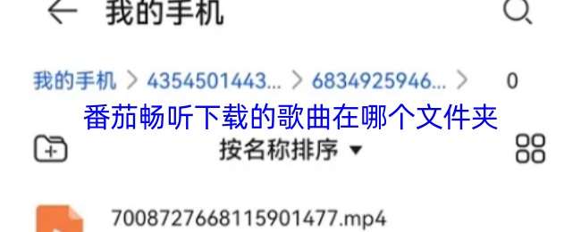 番茄畅听下载的歌曲在哪个文件夹