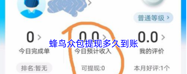 蜂鸟众包提现多久到账
