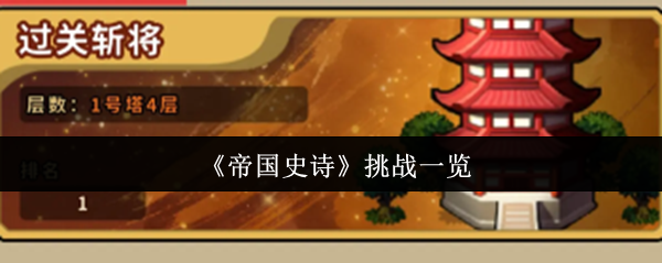 《帝国史诗》挑战一览