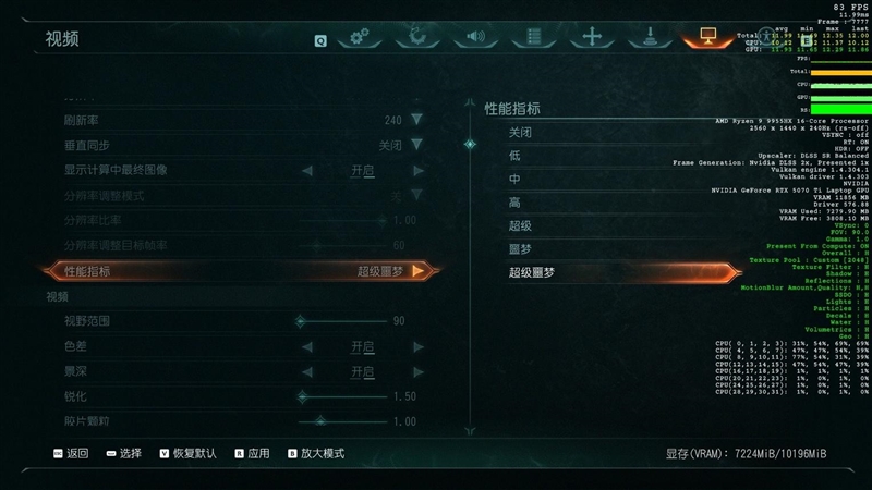 ROG魔霸9评测实战《毁灭战士：黑暗时代》！DLSS 4不止多帧生成 光追效率明显提升