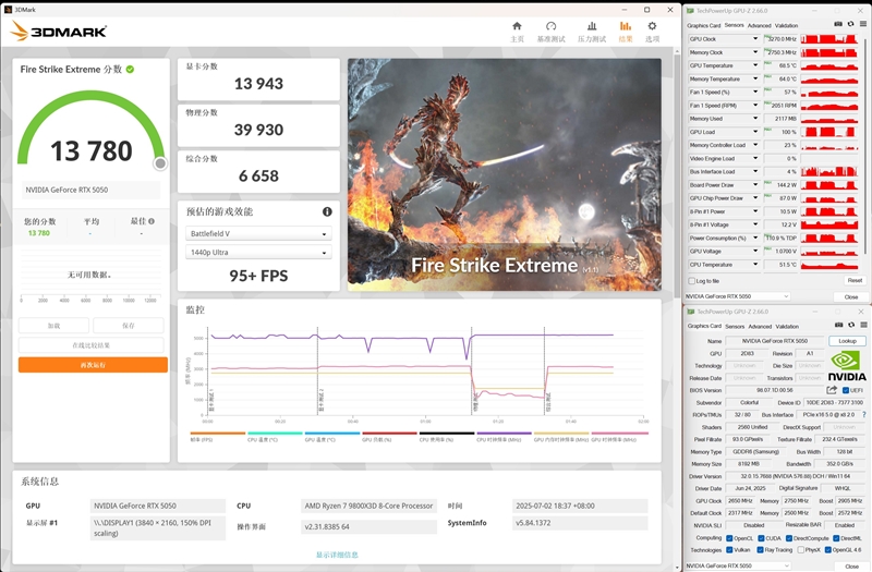 NVIDIA RTX 5050首发评测：DLSS4/AI/生产力全方面飞跃 完美替代RTX 3050