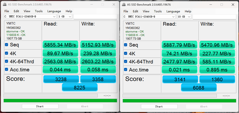 长江存储PC411 2TB SSD评测：性能卓越稳定可靠 夏天高负载也只有56度