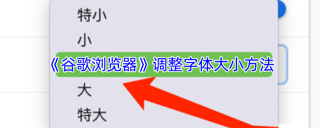 《谷歌浏览器》调整字体大小方法