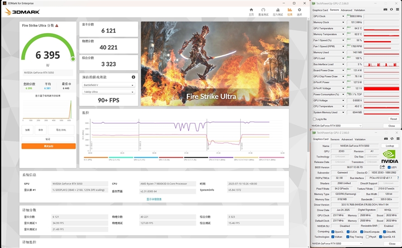 运行频率超3GHz！耕升RTX 5050追风OC评测：流畅运行所有1080P游戏