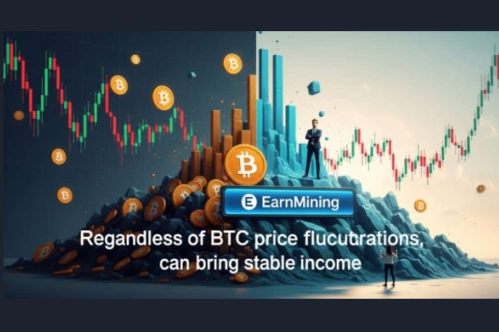 EarnMining应用带来稳定的每日BTC收益，不受BTC价格波动影响