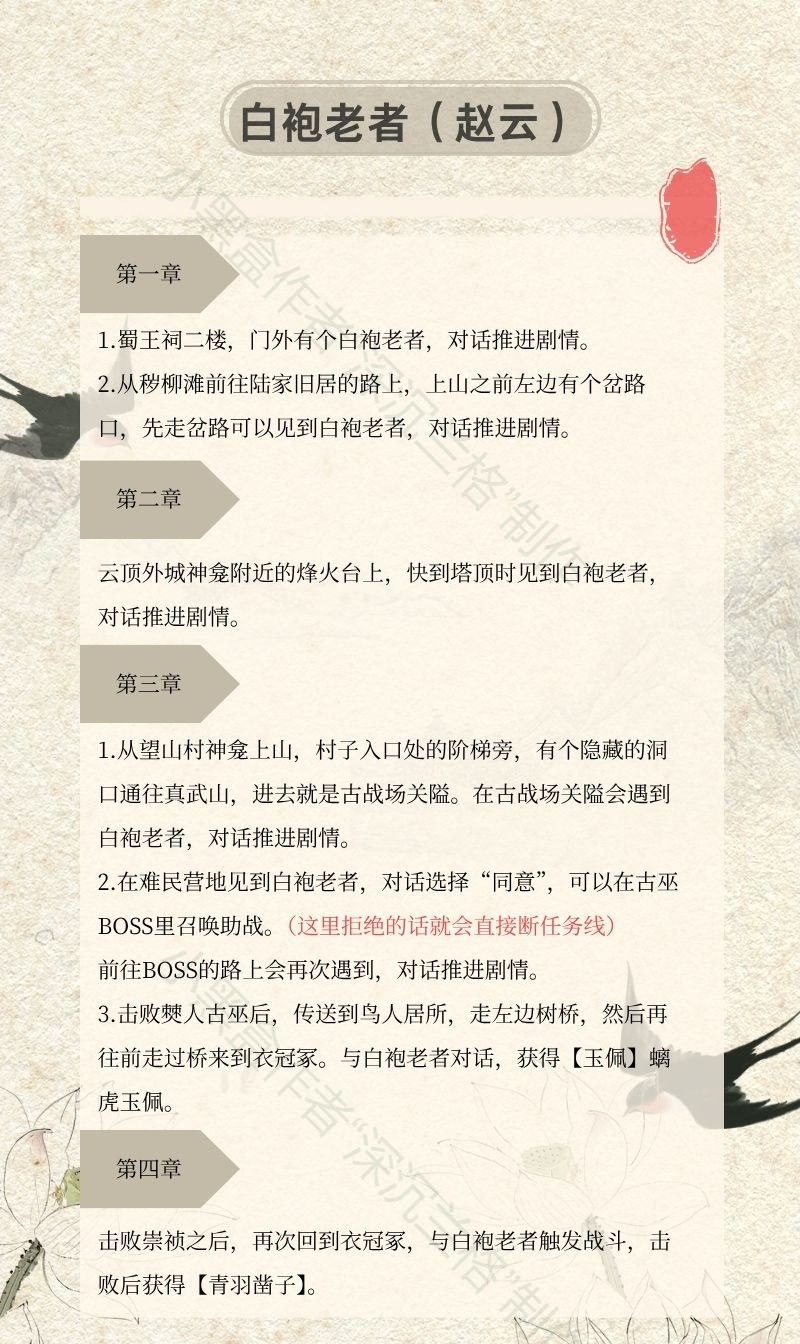 《明末：渊虚之羽》全支线任务攻略分享