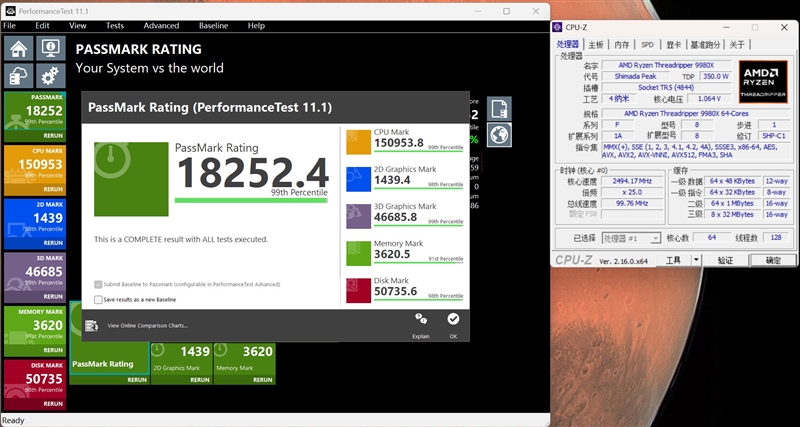 性能提升20％、功耗下降40%！AMD锐龙ThreadRipper 9980X/9970X首发评测：HEDT平台一骑绝尘