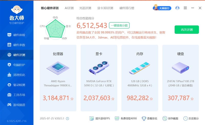 性能提升20％、功耗下降40%！AMD锐龙ThreadRipper 9980X/9970X首发评测：HEDT平台一骑绝尘