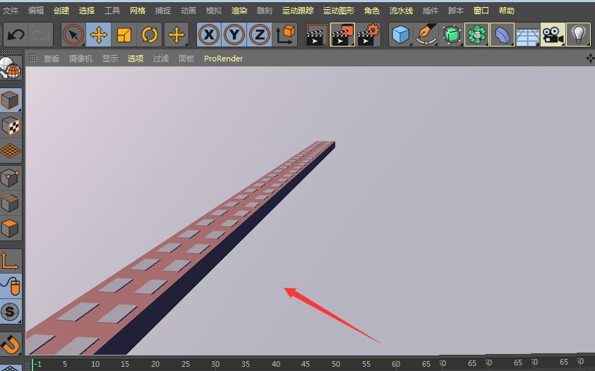 C4D怎么快速建模跑道? C4D制作路面跑道模型效果的技巧