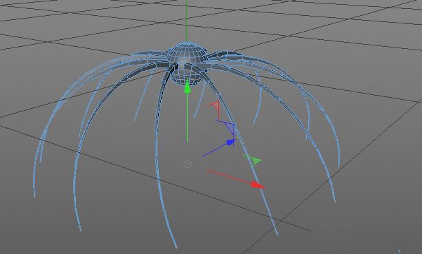 c4d矩阵挤压怎么用? c4d矩阵挤压建模蜘蛛模型的技巧