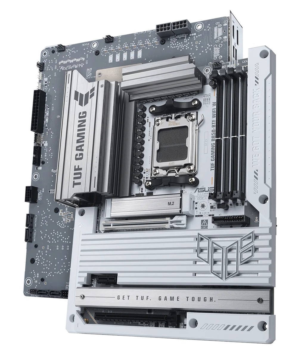 华硕首款 AMD 背插主板 TUF GAMING B850-BTF WIFI W 上市，1899 元