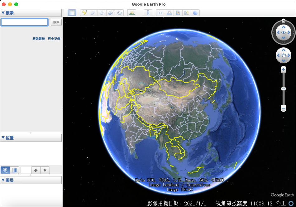 谷歌地球mac版 v7.3.6.10201中文版