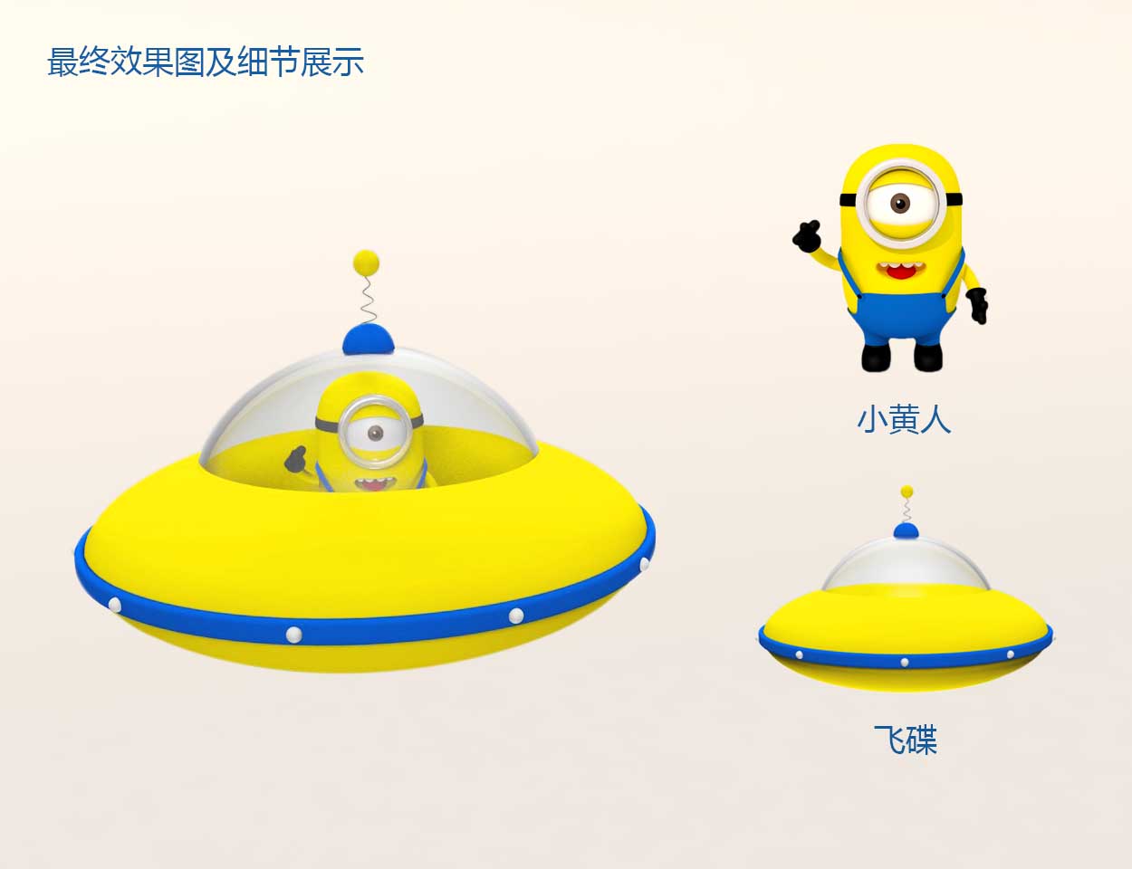 怎样用C4D做个飞碟?用C4D制作小黄人飞碟建模及渲染教程