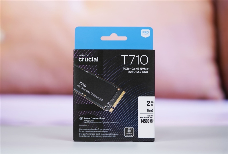英睿达T710 2TB SSD评测：新一代性能旗舰 14.5G/s仅有57度