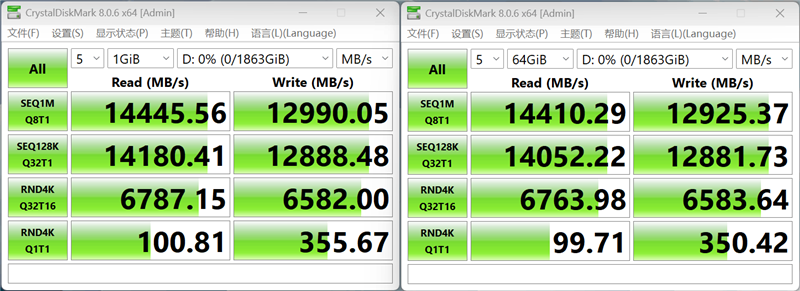 英睿达T710 2TB SSD评测：新一代性能旗舰 14.5G/s仅有57度