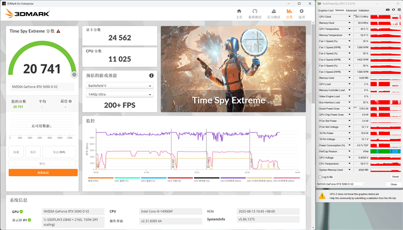 映众RTX 5090 D v2曜夜X3 24GB显卡评测：全新旗舰 575W功率释放依旧当今最强