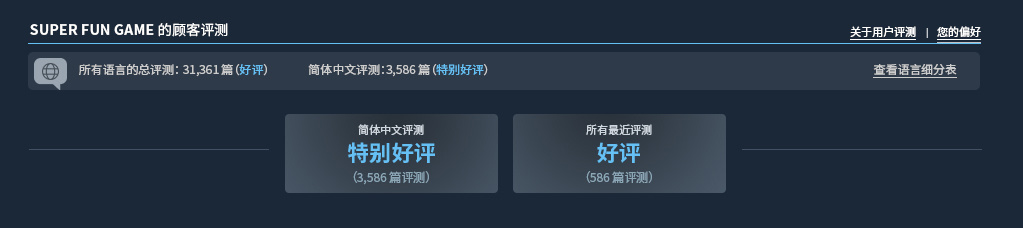 同个游戏两个评分：Steam 将用语言划分玩家评价，让你看到“本地真实口碑”
