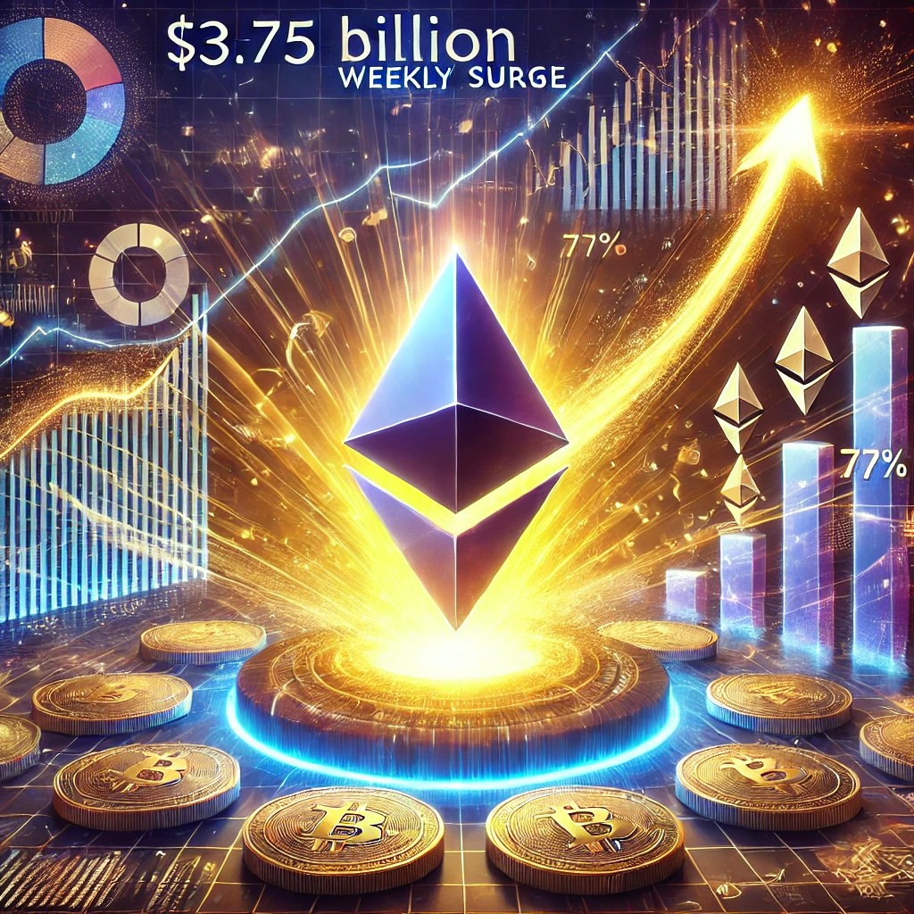 加密货币基金单周吸金37.5亿美元——以太坊独占77%份额