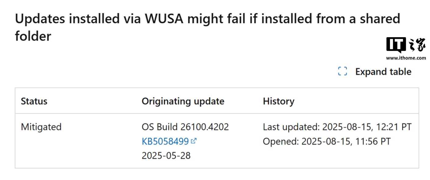 微软承认 WUSA 工具网络故障，导致 Win11 24H2 安装失败