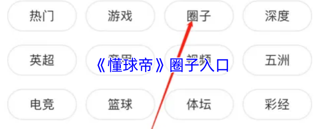 《懂球帝》圈子入口