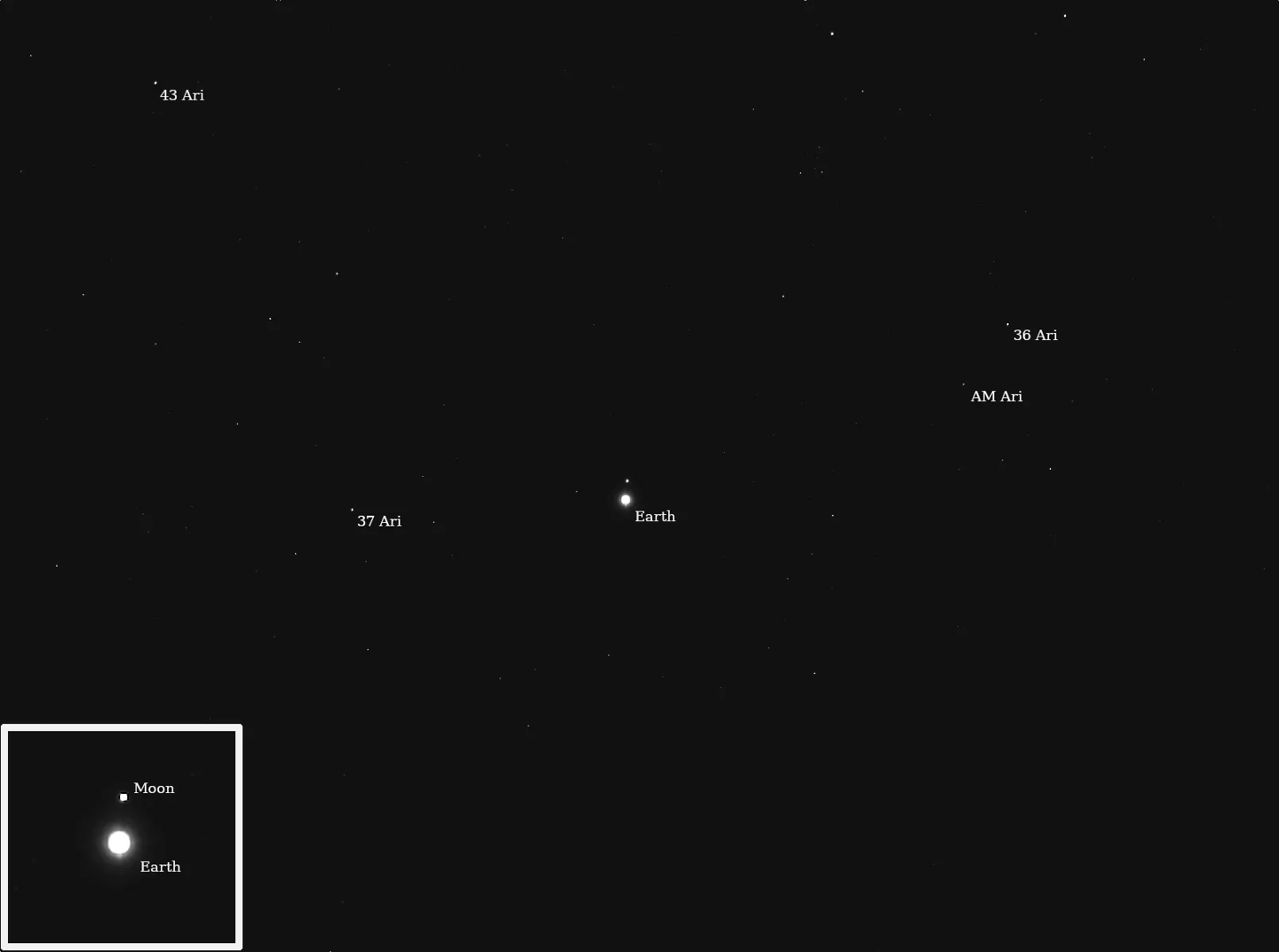 NASA“灵神星号”探测器成功校准相机：从 2.9 亿公里外拍摄地球与月球