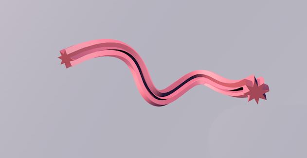 C4D怎么制作绸带材质效果? C4D制作绸带模型效果的技巧