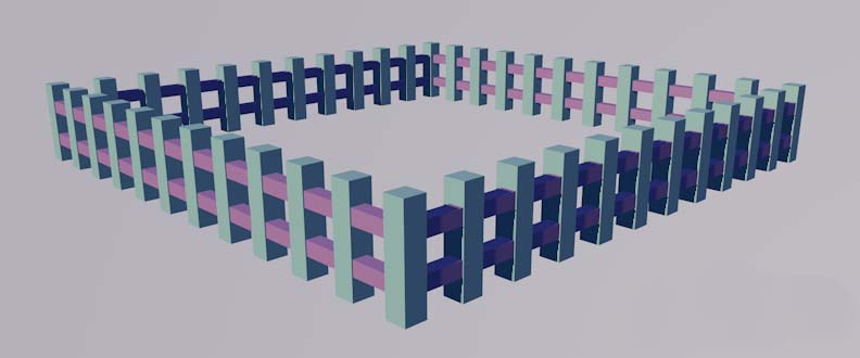 C4D怎么制作木栅栏? C4D栅栏围墙的制作方法