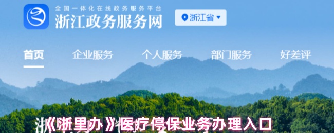 《浙里办》医疗停保业务办理入口