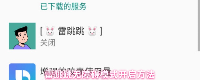 雷跳跳无障碍模式开启方法