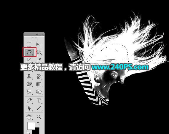 ps完美抠图利用通道及钢笔工具快速抠出跳跃中发丝凌乱的美女图片