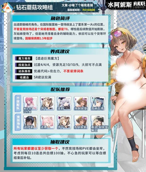 《胜利女神：新的希望》水阿尼斯竞技场配队推荐